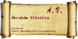 Ábrahám Viktória névjegykártya
