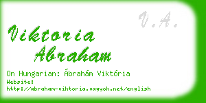 viktoria abraham business card